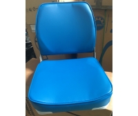 Sedile in Semi-pelle Blu 42x39x48 cm