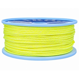 Bobina LIROS Magic Sport 4 mm amarillo neón y blanco, 100 m