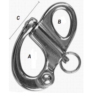 Mosquetão Halyard Fixo 52mm Inox 316 Imnasa