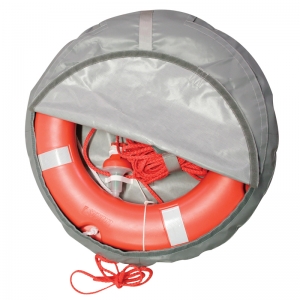 Kit de bóia salva-vidas SOLAS 75cm, luz de aro 71325, cauda de 30m, caixa cinzenta Lalizas