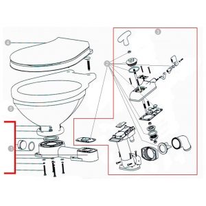 Assembled Spare Pump Manual Toilet LT-0 and LT-1
