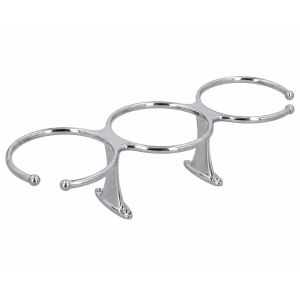 Soporte 3 vasos inox SS 316 superficie IMNASA