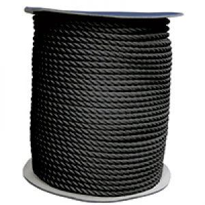 Bobina cima da ancoraggio a tre legnoli 10mm nero 200mt Lalizas