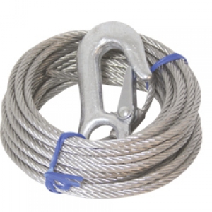 Lalizas Wire rope of traction with hooks, 6 m