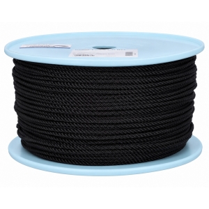 Bobina cabo LIROS poliéster 10 mm negro, 200 m