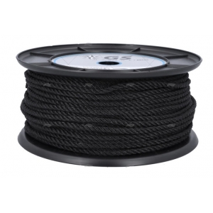Corde de l'ancre Noir 6 mm à 1 mètre