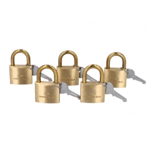 Confezione da 5 lucchetti in ottone da 40mm Imnasa