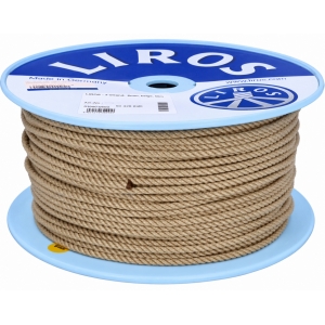 Bobina cabo amarre Classic LIROS 6mm 200mt beige
