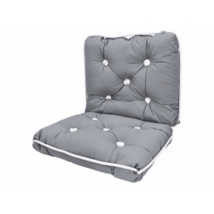 Cojín de cubierta doble gris Kapok 440 × 720 × 80 mm IMNASA 90700155