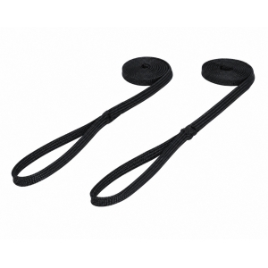 LIROS 8 mm black flat fender rope, 1.5 m, with eye