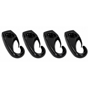Gancho de plástico preto 8 mm IMNASA - Pack de 4 unidades