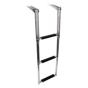 Escalera Telescopica Embarcacion 860mm x 330mm 3 Peldaños Inox 316 Lalizas