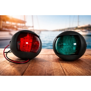 Kit Luz de Navegação LED Bombordo-Estibordo Preto