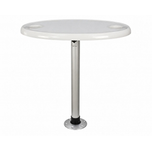 Mesa ovalada con pie LED y USB 762 x 457 x 700 mm IMNASA 90700474
