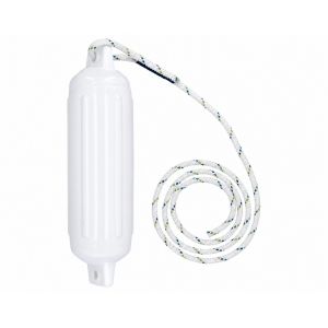 Polyform fender G1 89x330 mm white with rope