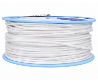 Cabo trenzado de poliéster LIROS 16 hilos 6 mm blanco, bobina 200 m