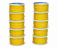 Scatola LIROS di 10 bobine di poliestere 2 mm, 30 m, giallo