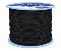 Cabo trenzado de poliéster LIROS 4 mm negro, bobina 500 m