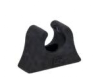 Suporte para croque borracha Ø22–25 mm preto IMNASA 09121836 · 2 unidades