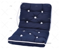 Cojín de cubierta doble azul marino Kapok 440 × 720 × 80 mm IMNASA 90700151