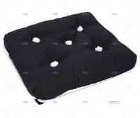 Cojín de cubierta simple negro Kapok 440 × 360 × 80 mm IMNASA 90700456