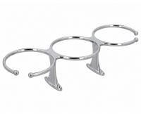 Soporte 3 vasos inox SS 316 superficie IMNASA