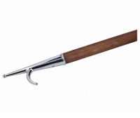 Nyatoh wooden boat hook 200 cm chrome plated brass ARC 92000175