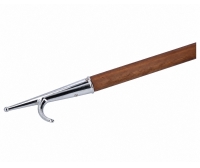 Nyatoh wooden boat hook 150 cm chrome plated brass ARC 92000177