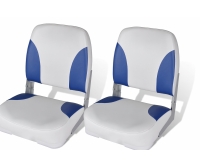 2 x Luxe Seat 41x41x51cm Gray / Blue