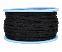 LIROS 8 mm Fenderleine schwarz, 100 m, flach