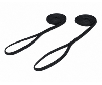 IMNASA 8 mm Fenderleine schwarz, 3 m, flach, mit Auge