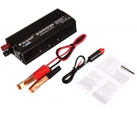 Convertidor Power Inverter 2000W-24 V a 220 V Negro Foval