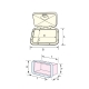 Registro Rectangular Classic 270x375mm Con cajones Nuova Rade Blanco 2