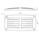 Rejilla EVO 185x92,5mm color blanco Nuova Rade 2