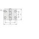 Bisagra Inox 316 60X40X2mm 2