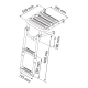 Escada Plataforma,Inox 316, 2 Degraus Plástico, L600xL325mm 2