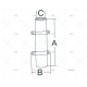 ROD HOLDER, SIDE, STAINLESS STEEL 304, 213mm, 42mm, MARINE TOWN 2