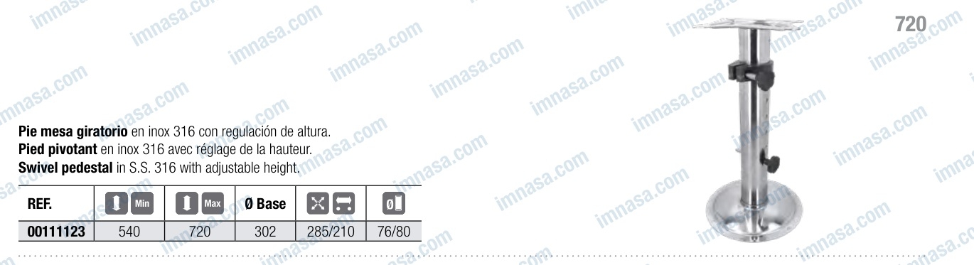 IMNASA 00111123 - Schéma et dimensions du catalogue IMNASA 2026