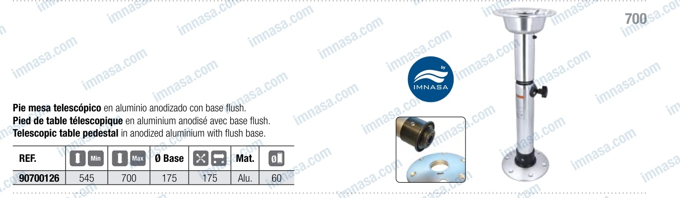 IMNASA 90700126 - Schéma et dimensions du catalogue IMNASA 2026